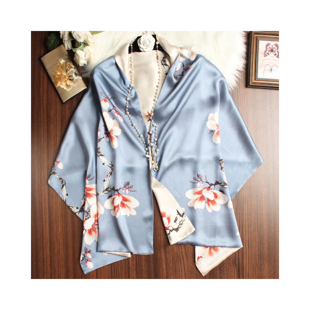 ASAYA4951 – Luminous Silk Garden Shawl 🌸✨