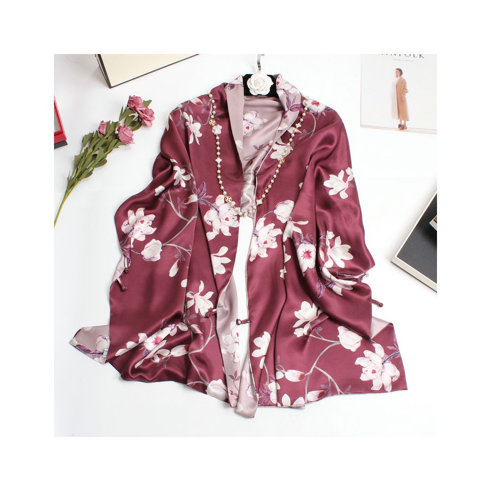 ASAYA4951 – Luminous Silk Garden Shawl 🌸✨
