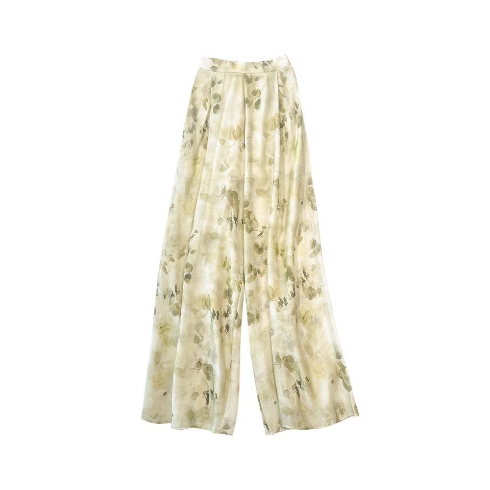 OPOF s new Chinese style printed shirt and wide leg pants set has a niche and refreshing design for vacation in spring and summer 2024 image 13