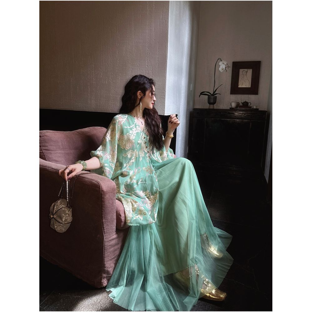 ASAYA4982 – Celestial Veil Maxi Dress 🌿✨