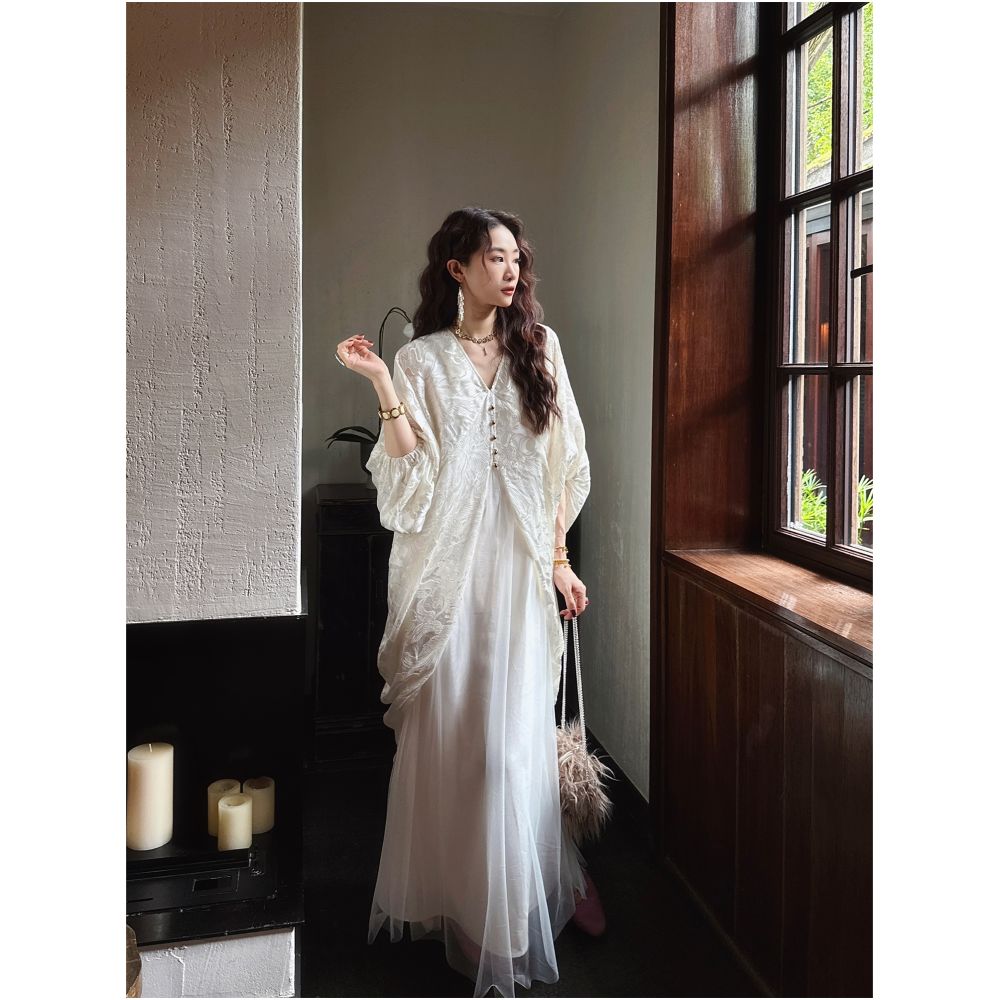 Sanji Black Flower Sleepless Chinese Style Practice Dyeing Burning Flower Autumn Fashion Dress New Chinese Banquet Long Dress image 36