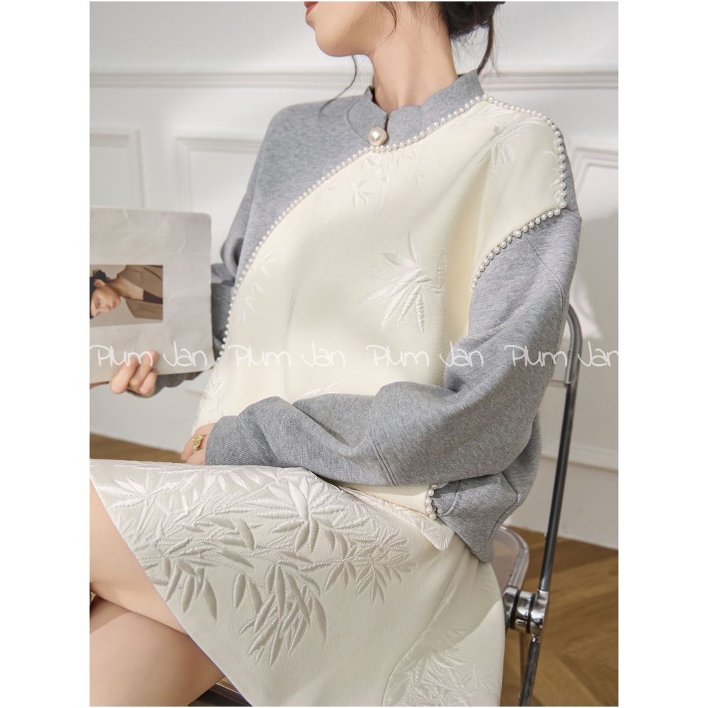 Plum Jan 2025 spring outfit with a complete set of new Chinese style suit skirt high end two piece women s clothing image 3