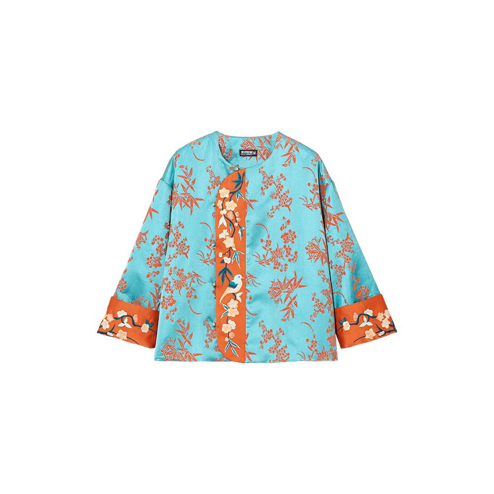 Su Luo s Hundred Flowers Series Yaoyao Yange original design new Chinese style heavy embroidery spring loose short jacket image 6