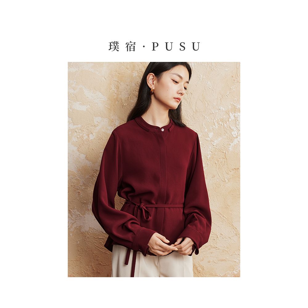 Pusu s new Chinese style shirt with a cinched waist design for women featuring a Chinese style shirt and a high end temperament Spring and Autumn 2025 new collection image 7