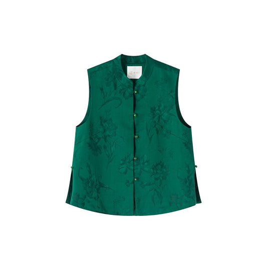 ASAYA5033 – Pusu Silk Jacquard Vest ✨