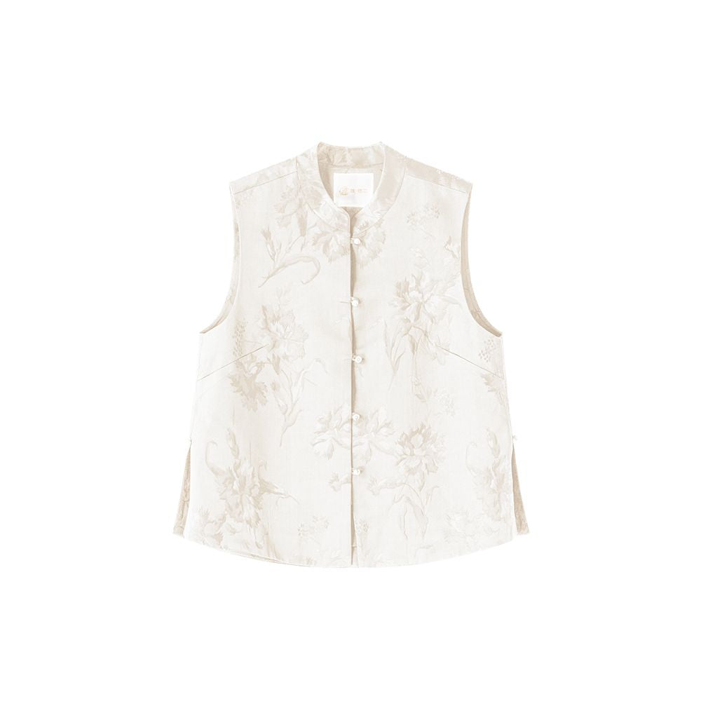 ASAYA5033 – Pusu Silk Jacquard Vest ✨