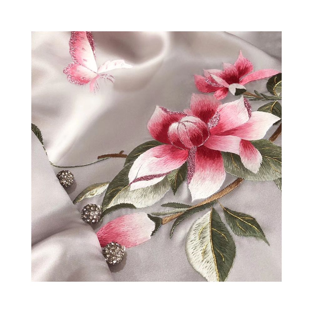 Pankou Gardenia Hangzhou Silk High end Silk Embroidered Scarf Women s Mulberry Silk Su Embroidery Flower Shawl Silk Scarf Gift image 8