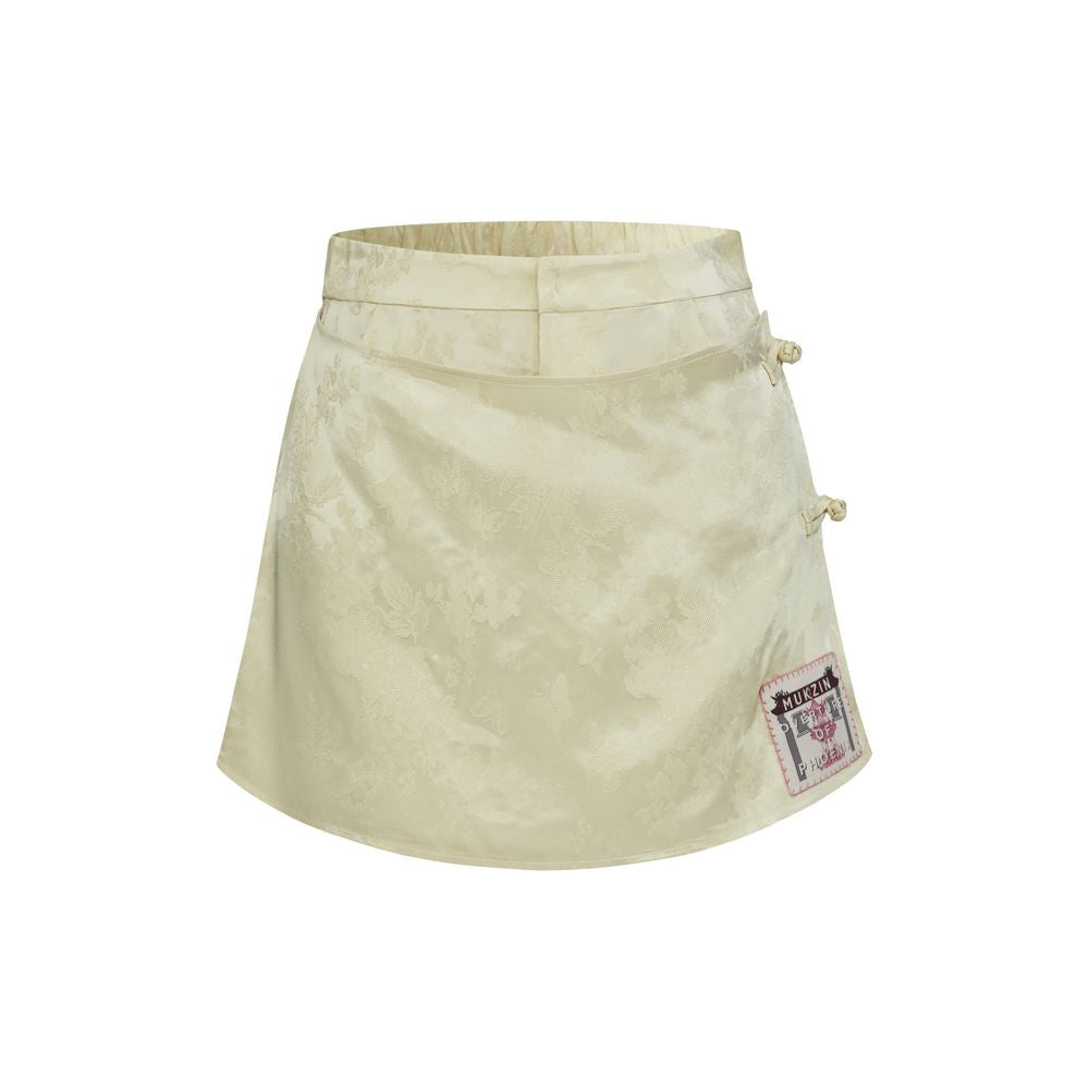 Secret Fan Summer New Collection 2025 New Summer Fu Series New Chinese Embroidery Shirt National Style Top Short Skirt Set image 6