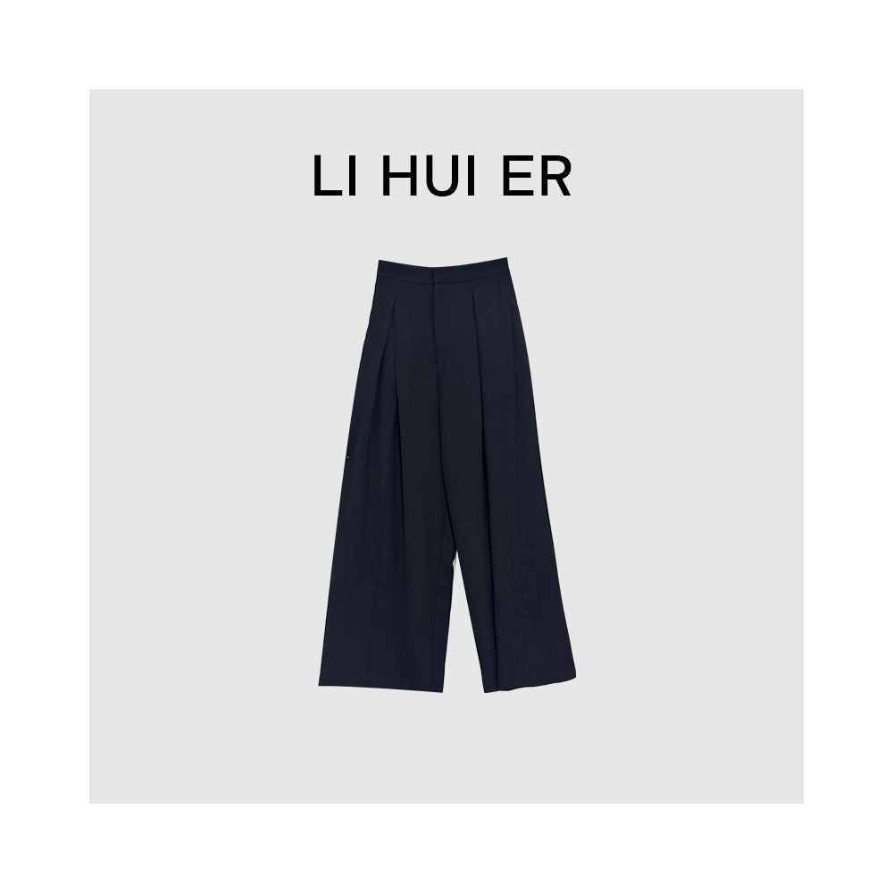 ASAYA5060 – Noir Draped Chiffon Pants⚫🌙