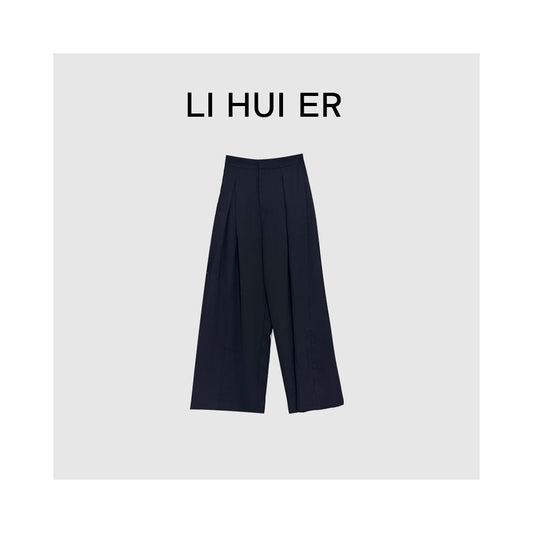 ASAYA5060 – Noir Draped Chiffon Pants⚫🌙