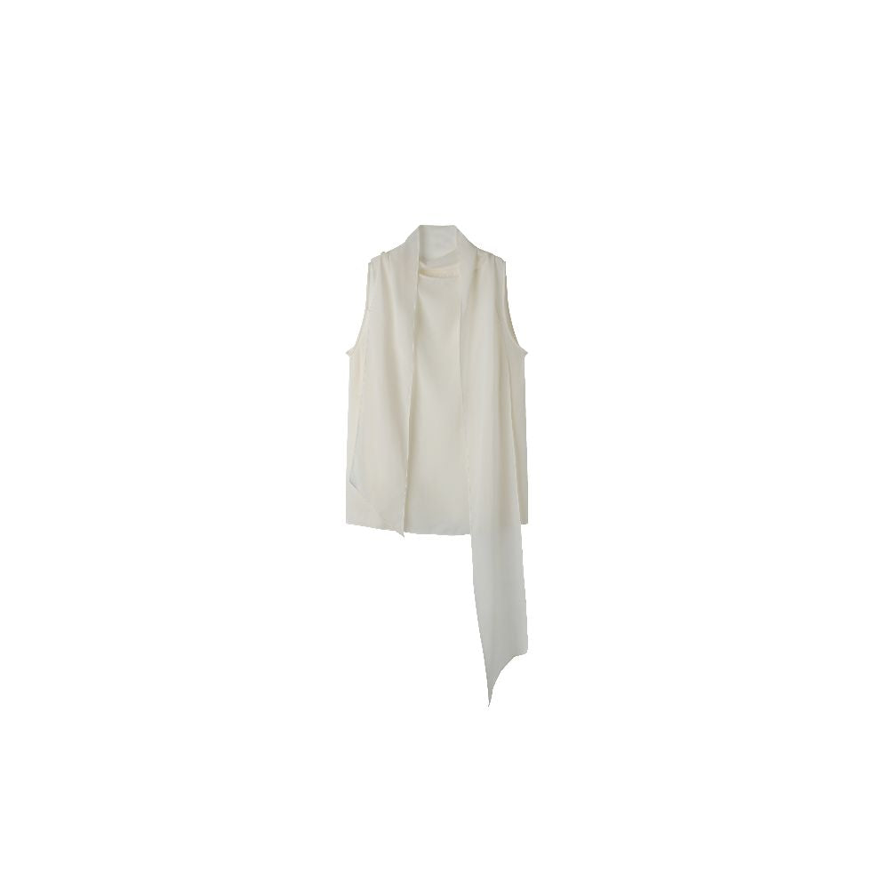 LiHuiEr Ulaanbaatar Peninsula sleeveless top women s summer design sense niche shirt chiffon shirt image 12