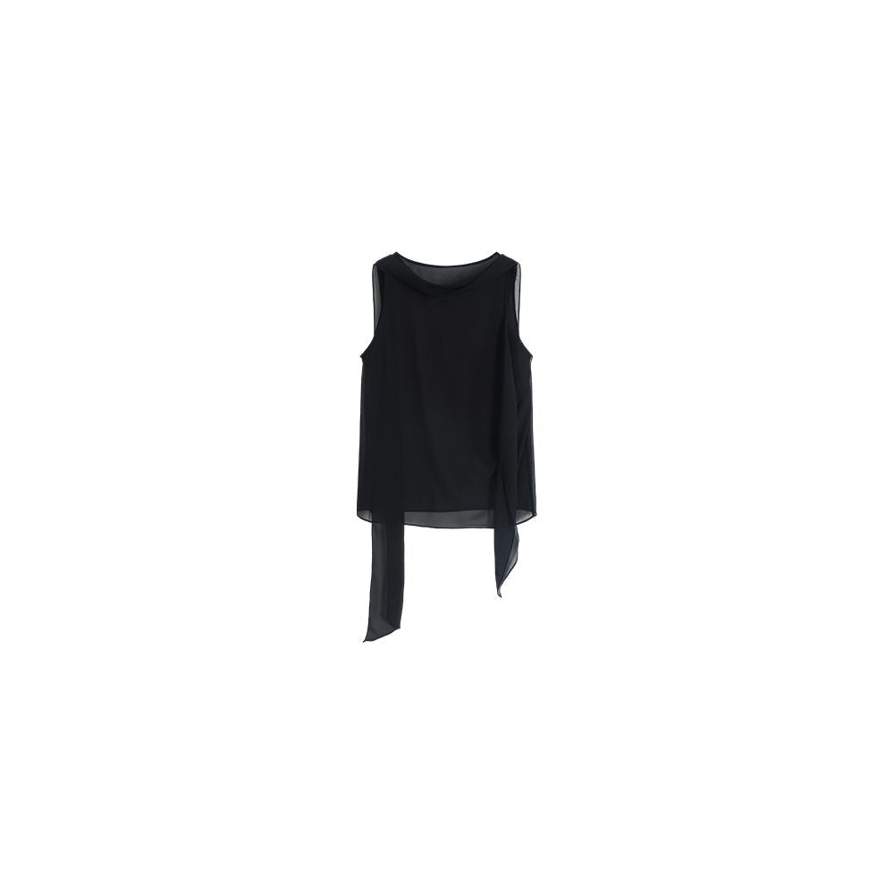 LiHuiEr Ulaanbaatar Peninsula sleeveless top women s summer design sense niche shirt chiffon shirt image 13