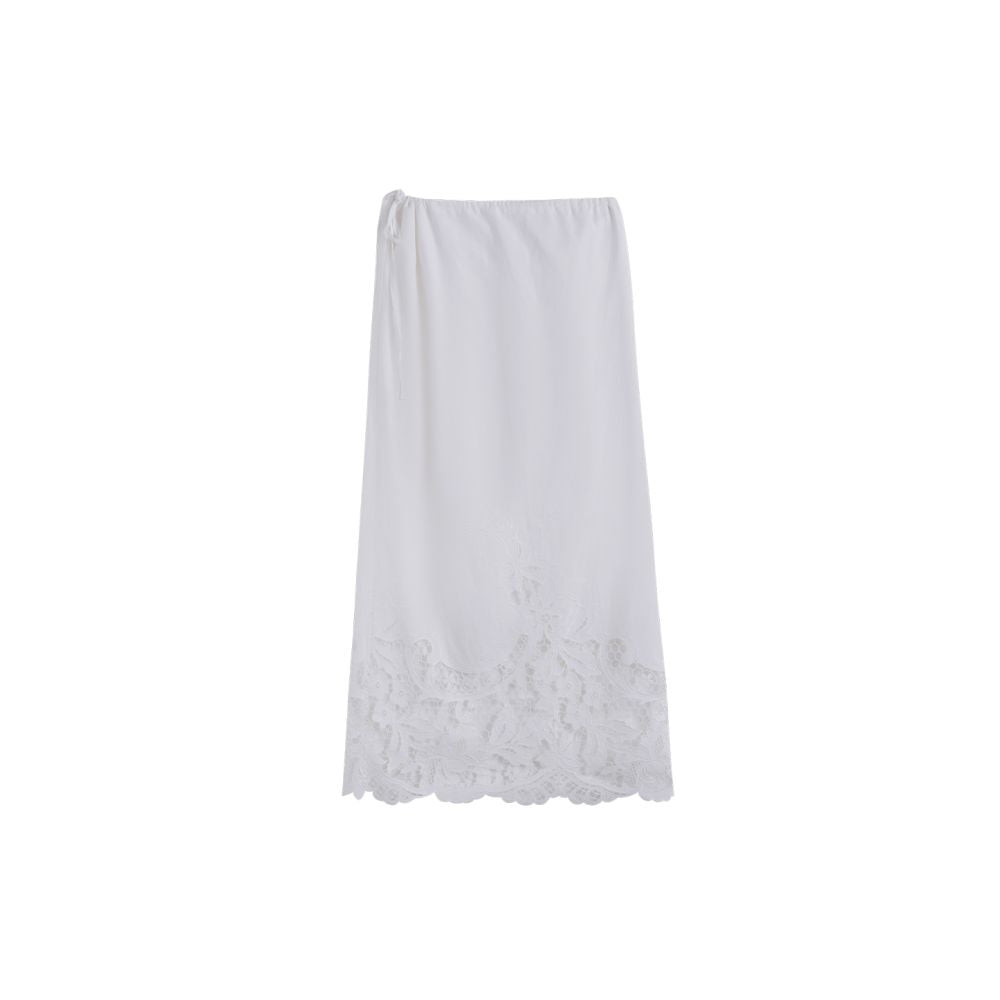 LiHuiEr Li Huier Gaffmanle White lace skirt female design minimalist hip skirt long skirt image 6