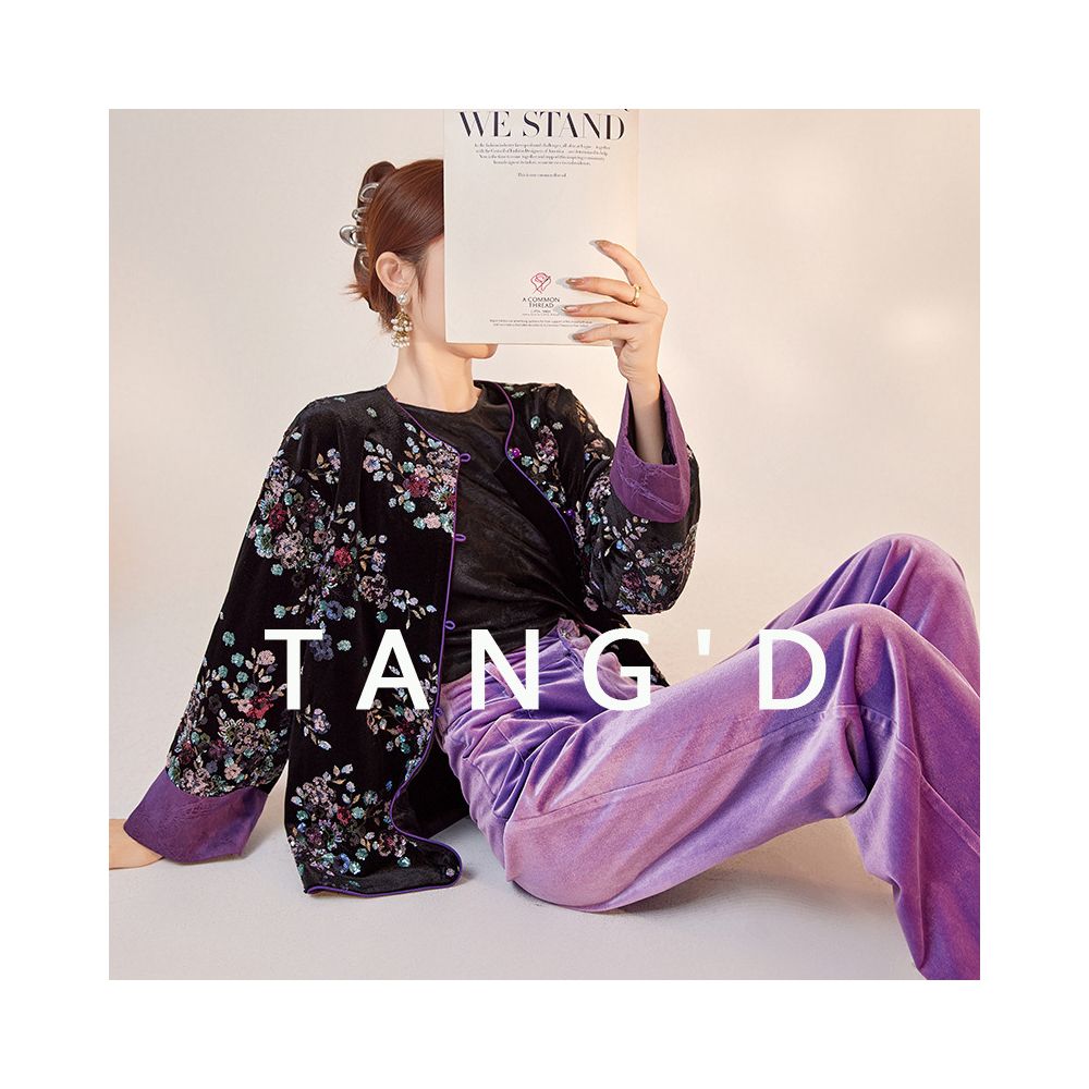 Tangdou Couture Jade Flower Butterfly New Chinese Style Loose Heavy Floral Embroidery Sequined Jacket for Women image 0
