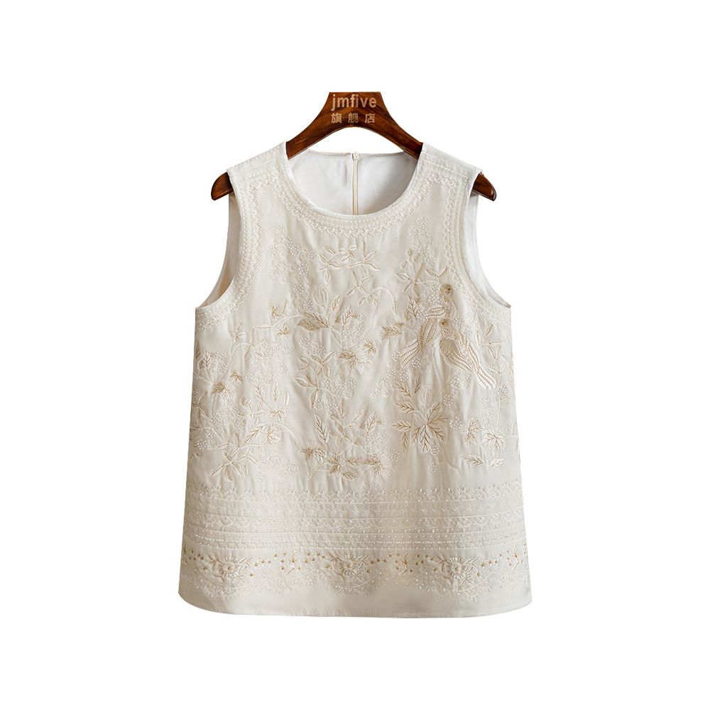 New Chinese Style Silk Velvet Heavy Embroidery Vest for Women Autumn 2025 New Arrival Mulberry Silk Chinese Style Vest for Women image 12