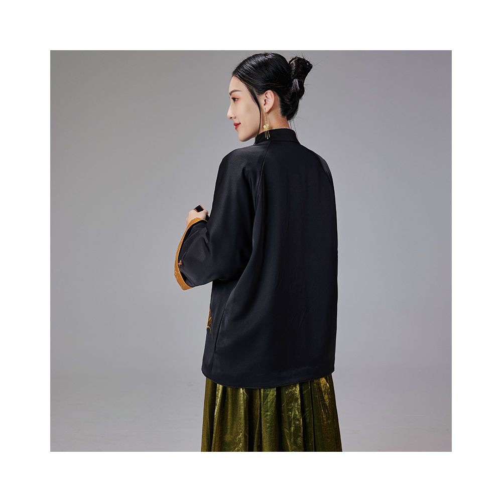 Moyu Original Celebrity Style Chinese Style Original Improved Heavy Embroidery Tea Robe New Chinese Tang Suit Jacket image 5