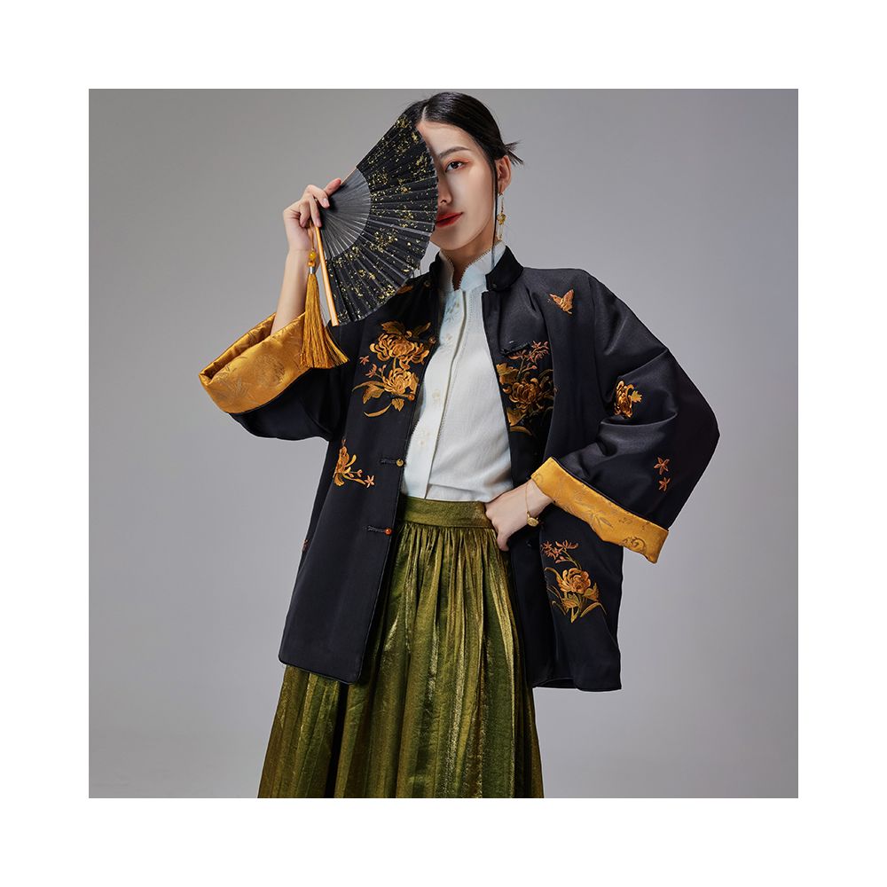 Moyu Original Celebrity Style Chinese Style Original Improved Heavy Embroidery Tea Robe New Chinese Tang Suit Jacket image 13