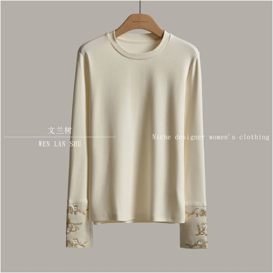 ASAYA5162 – Gilded Blossom Embroidered Top 🌸✨