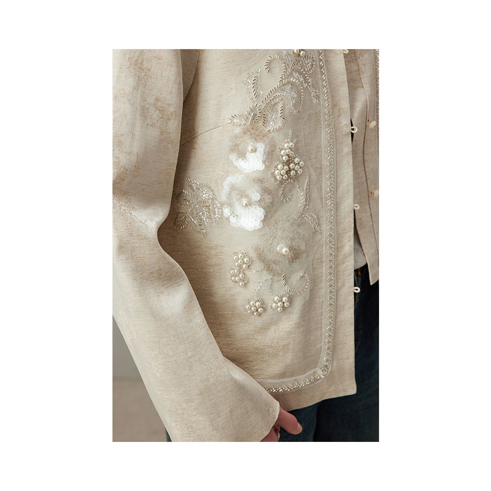ASAYA5185 – Ivory Bloom Embroidered Jacket 🤍✨