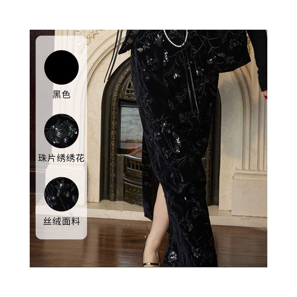 HSSNFZ New Chinese Style Velvet Vest Spring 2025 New Arrival Heavy Embroidery High End Feel Versatile image 10