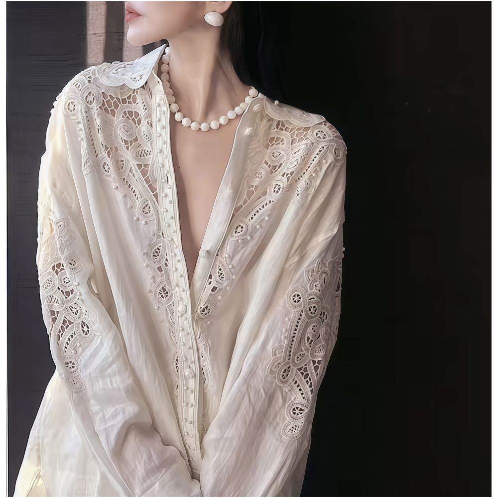 ZEROYK Old Money Style Retro Linen Shirt Women s Design Elegant and Versatile Relaxed and Casual Top image 0