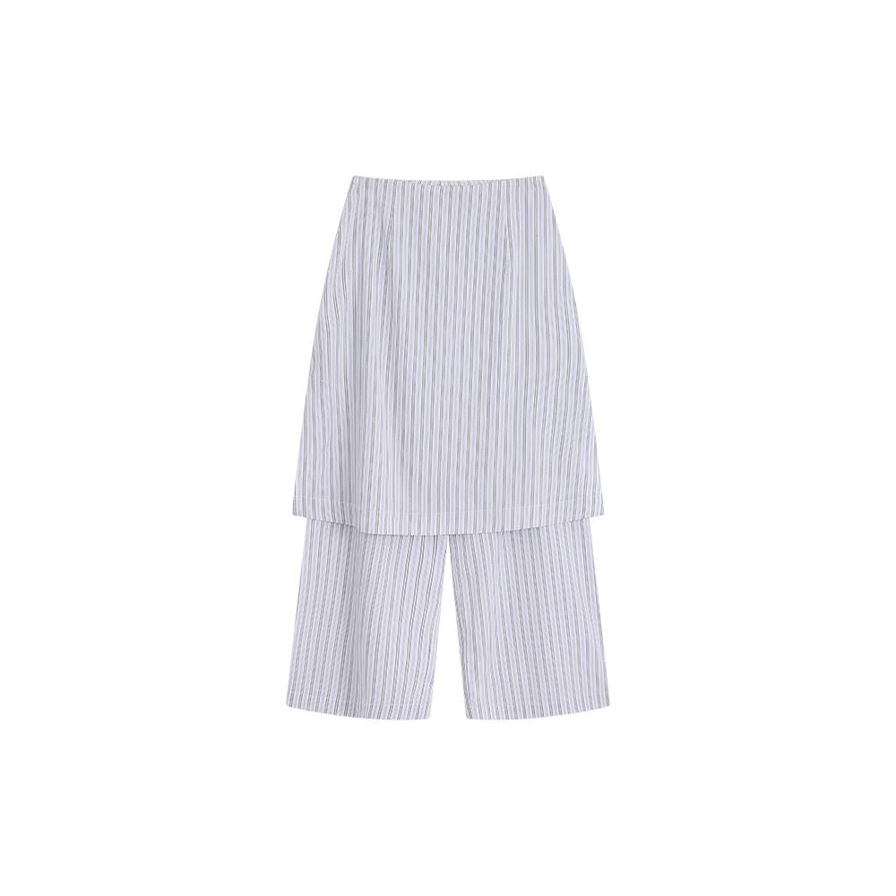 The Middle Celebrity Same Style Print Printed Long sleeved Shirt Artistic High end Stacked Pants and Skirts Set image 18