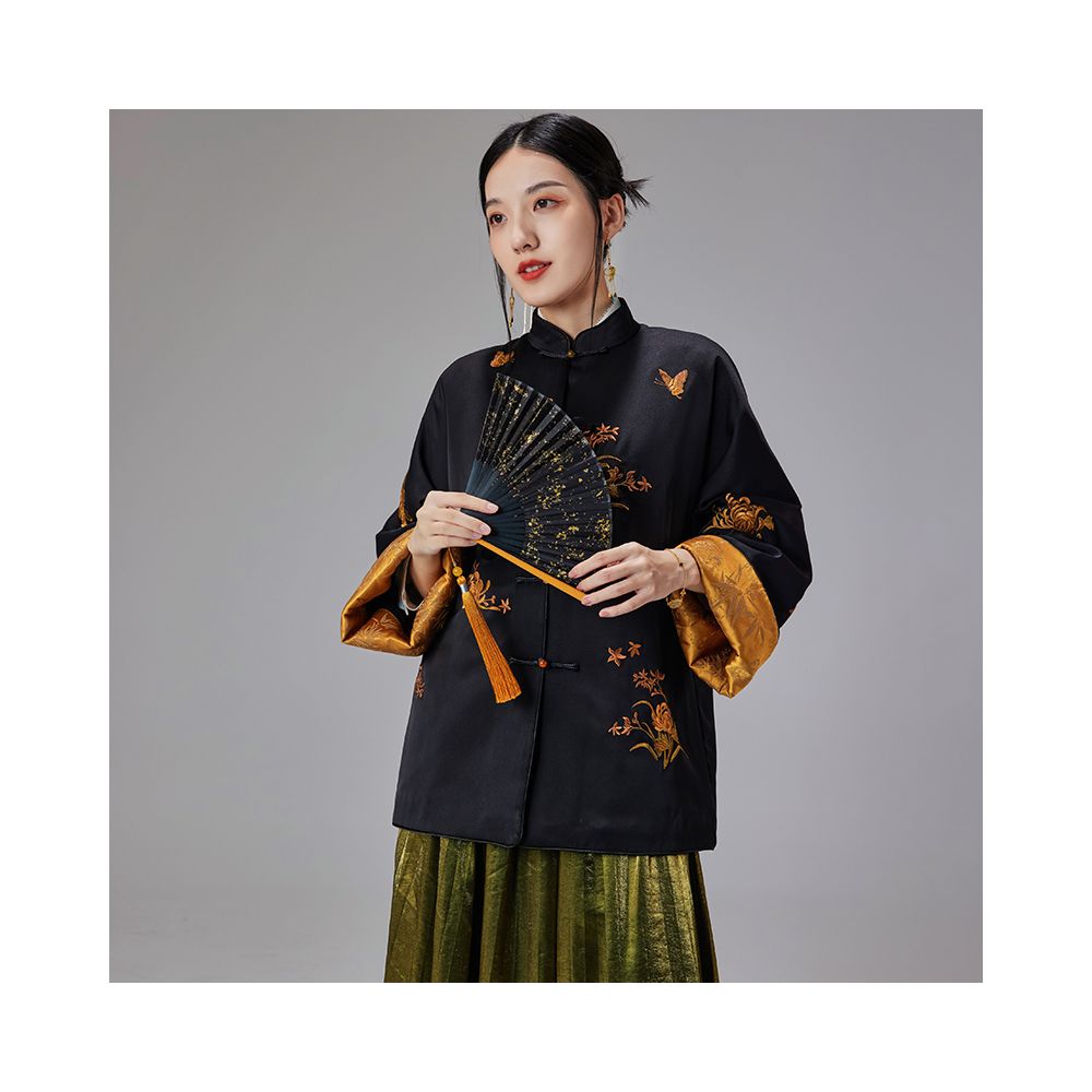 Moyu Original Celebrity Same Style Chinese Style Original Improved Heavy Industry Embroidery Tea Robe New Chinese Tang Costume Coat image 3
