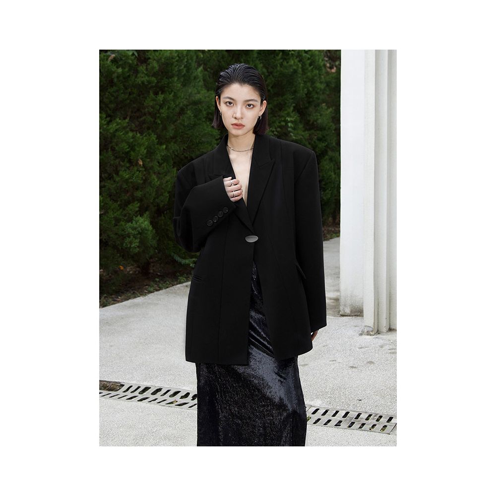 Luo Bian Single Button Original Designer Style Blogger Loose Fit Suit Jacket High End Autumn Top Outerwear image 3