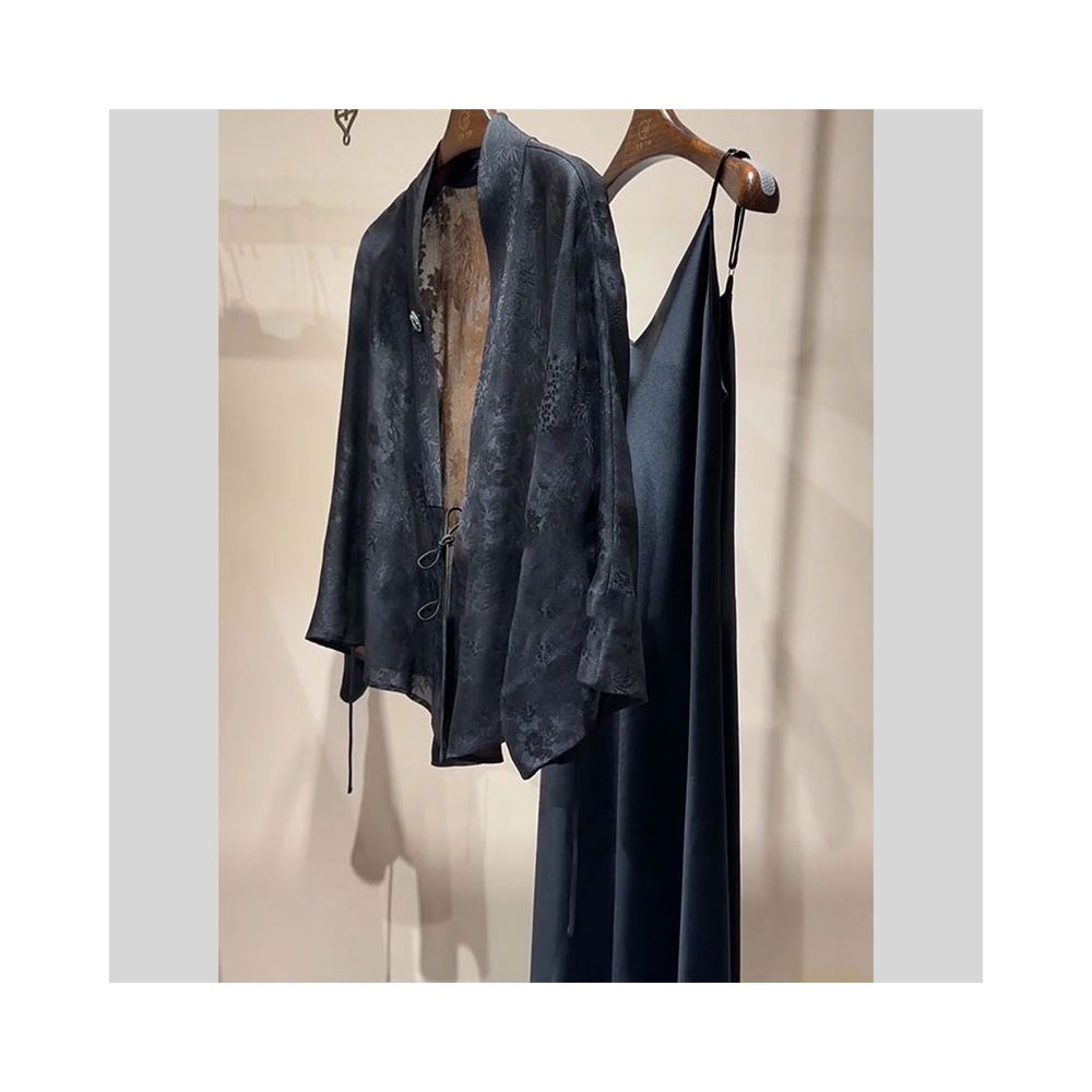 New Chinese style women s clothing Chinese style skirt set high end top shirt camisole skirt two piece set 2025 autumn new item image 0