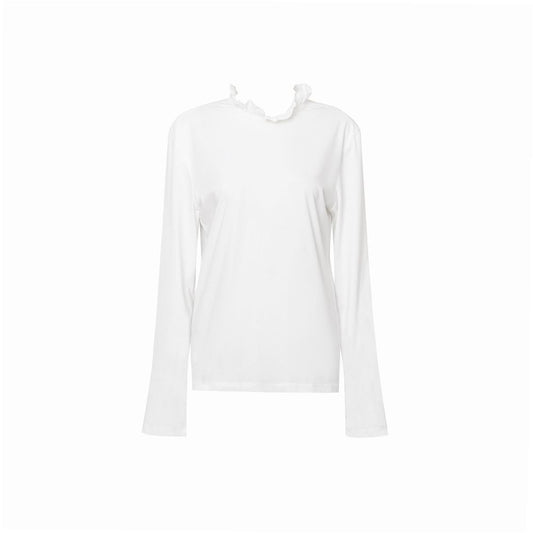 ASAYA5248 – Soft Ruffle Poet Tee 🤍📜