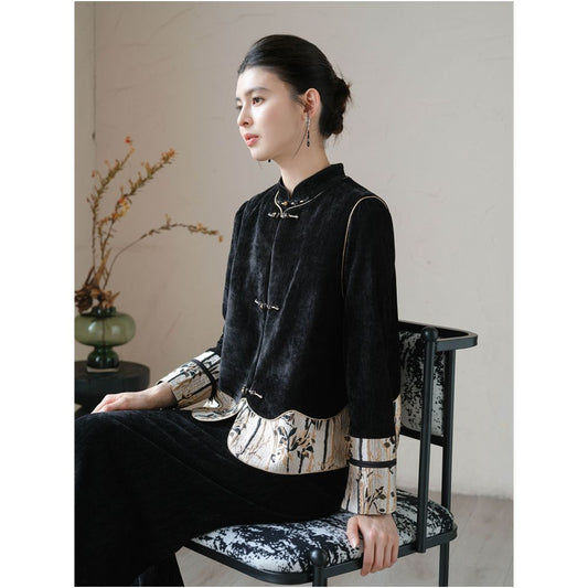 ASAYA5258 – Imperial Velvet Brocade Set 🖤✨