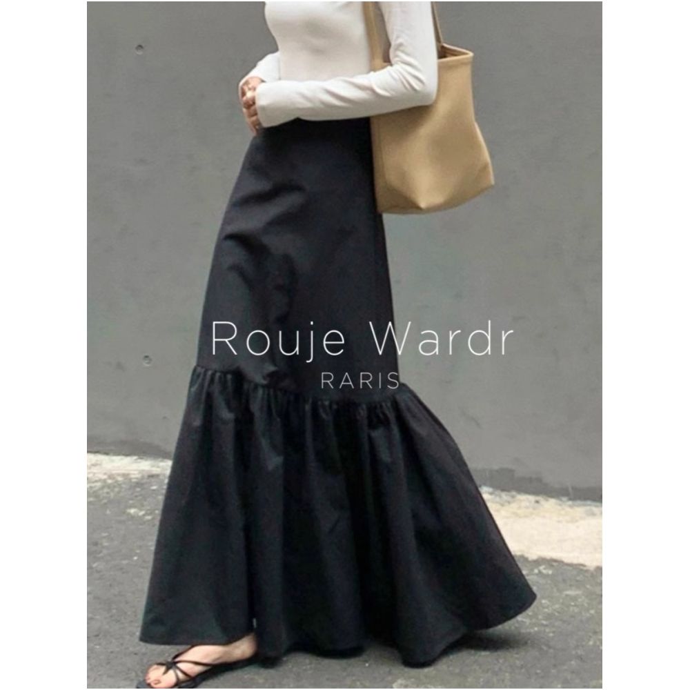 Rouje Wardr French Retro Fish Tail High Waist Bag Hip Skirt for Women s Spring and Summer High End A Word Half length Skirt image 4