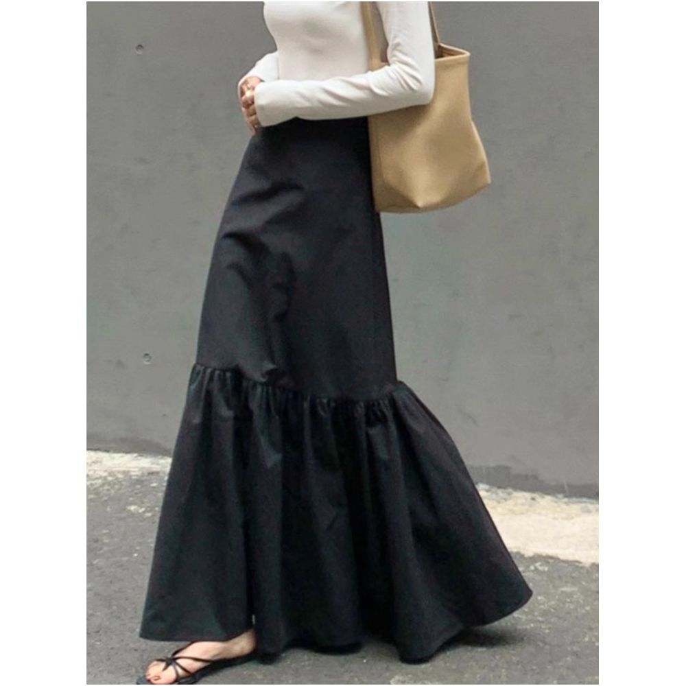 Rouje Wardr French Retro Fish Tail High Waist Bag Hip Skirt for Women s Spring and Summer High End A Word Half length Skirt image 7