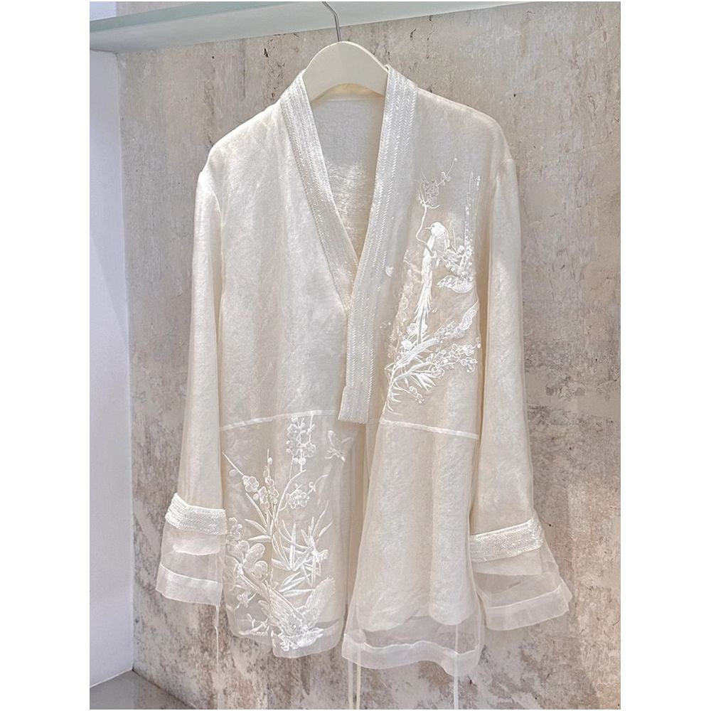 ASAYA5328 – Serene White Zen Embroidered Top 🤍✨