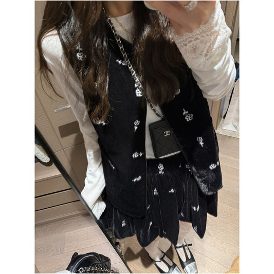ASAYA5329 – Velvet Bloom Mini Set 🖤✨