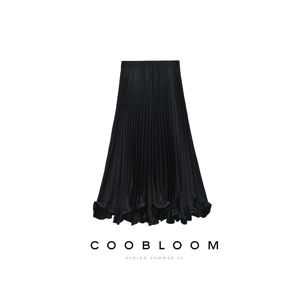 ASAYA5340 – Floret Wave Pleated Skirt 🌿✨