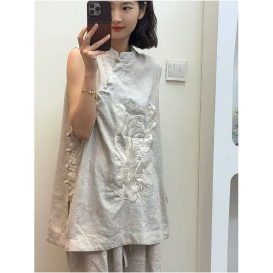 ASAYA5405 – Phoenix Flow Sleeveless Tunic top 🕊️✨