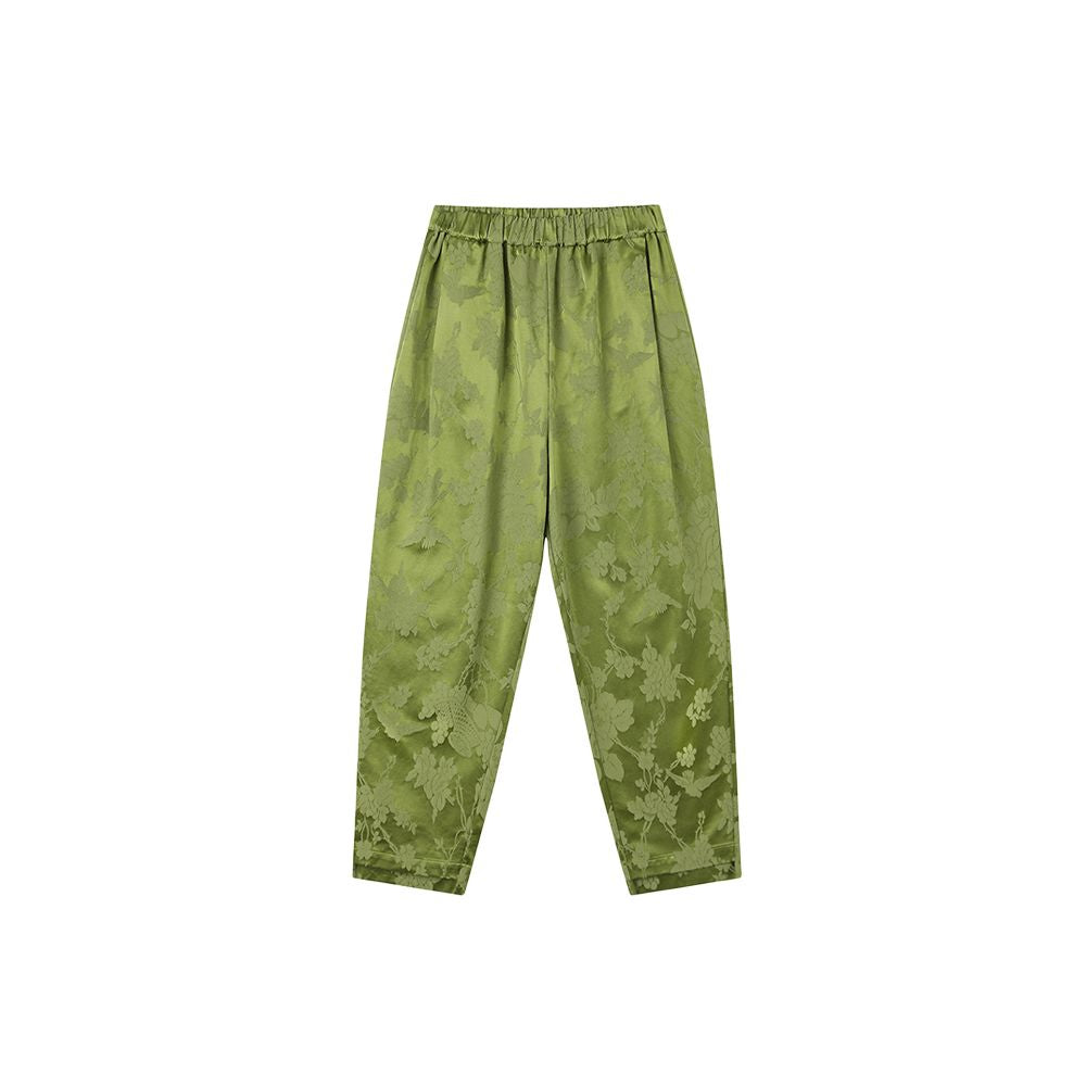 ASAYA5471 – Heritage Jacquard Tapered Pants 🌿🪷