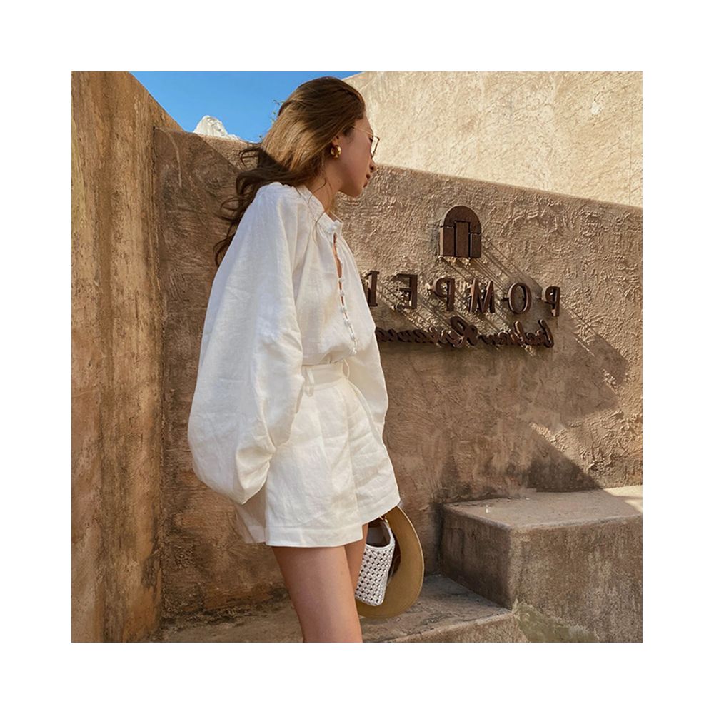 French style white long sleeved shirt for women in summer 2025 super beautiful unique and beautiful casual sun protection top image 2