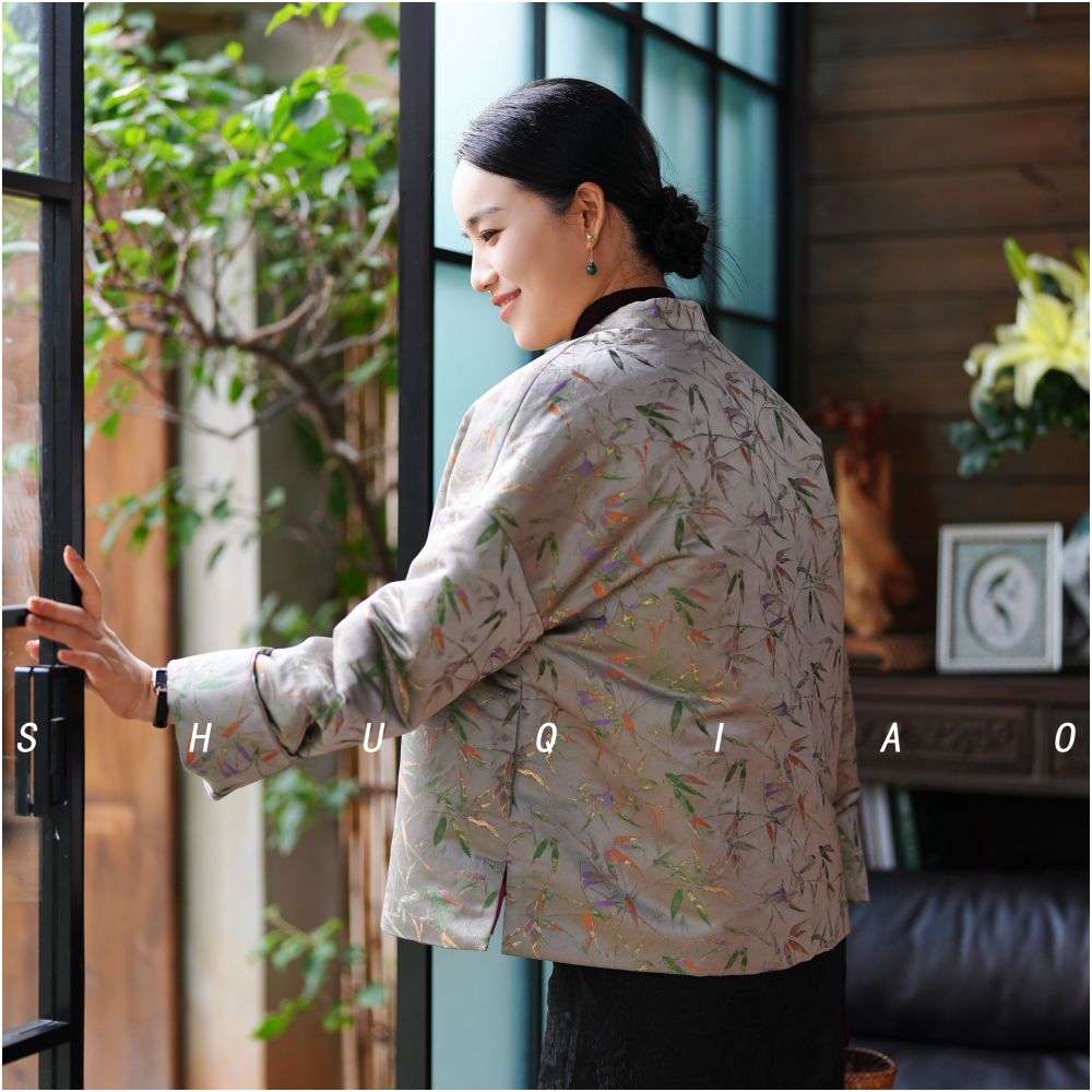 Shu Qiao Whale Spring and Autumn Leisure Original Chinese Style Improved Temperament Slimming New Chinese Coat Advanced Retro Top image 4