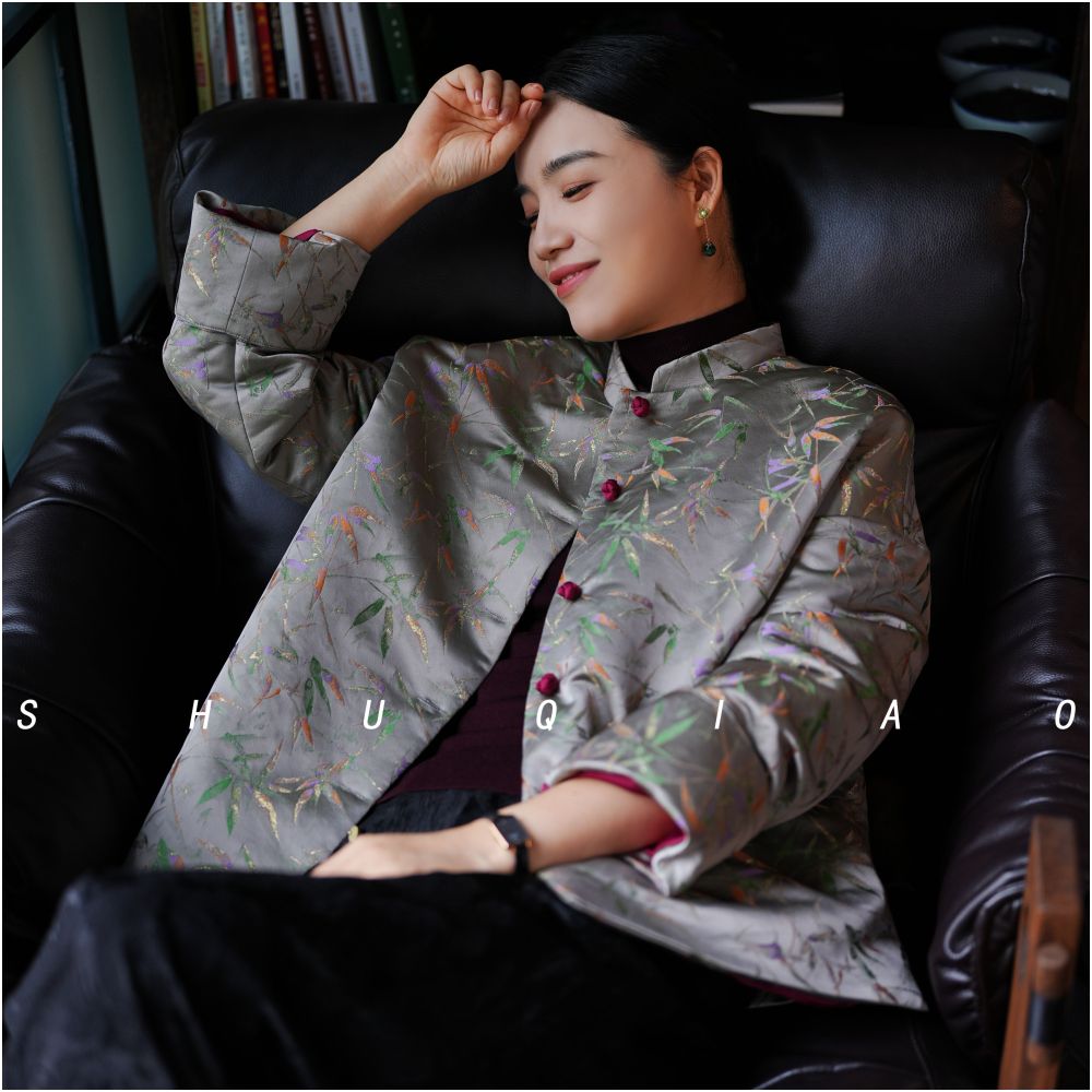 Shu Qiao Whale Spring and Autumn Leisure Original Chinese Style Improved Temperament Slimming New Chinese Coat Advanced Retro Top image 0