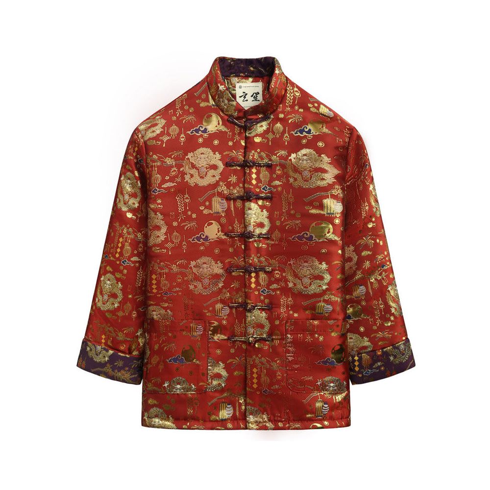 ASAYAHOMME1525 – Imperial Dragon Quilted Mandarin Jacket 🐉🧧