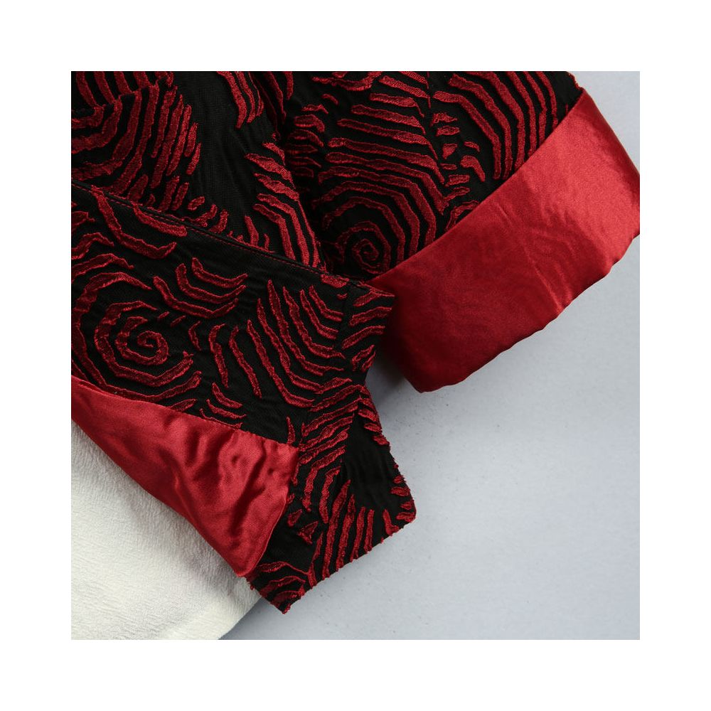 Autumn New Tang Style Men s Chinese Style China Chic Chinese Style Modified Long Sleeve Red Jacquard Coat Original Chinese Style Top Men image 2