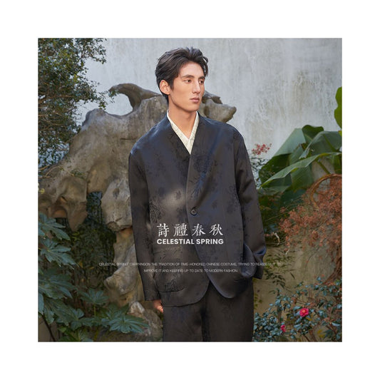 ASAYAHOMME1538 – Celestial Noir Jacquard🖤🌑