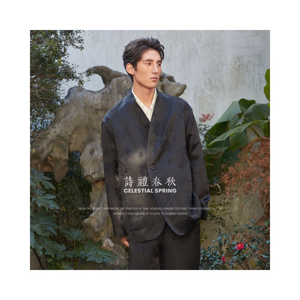 ASAYAHOMME1538 – Celestial Noir Jacquard🖤🌑