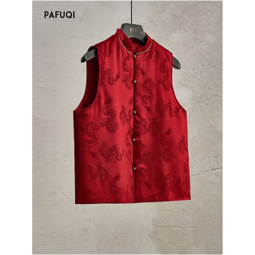 ASAYA5528 – Crimson Dragon Vest & Skirt Set 🐉❤️