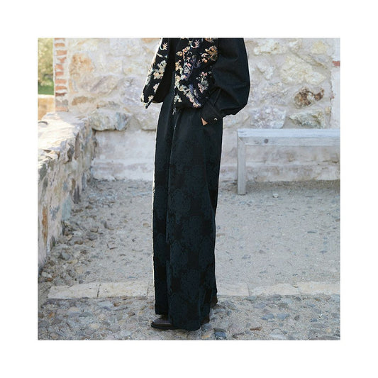 ASAYA5535 – Vintage Jacquard Wide Pants 🤎🌾