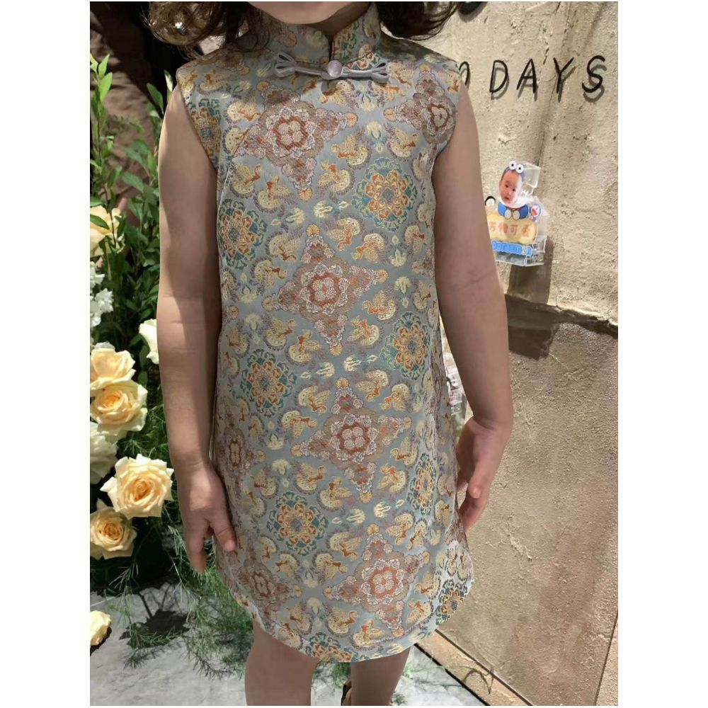 ASAYAKIDS254 – Vintage Oriental Jacquard Set 🌸🪷