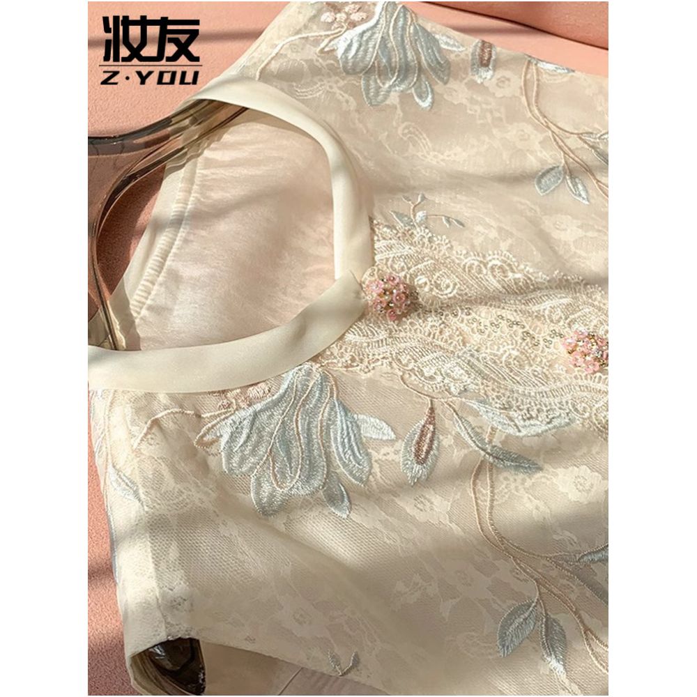 New Chinese style heavy industry lace embroidery vest women s organza thin sleeveless vest vest vest vest vest vest vest vest vest jacket image 1