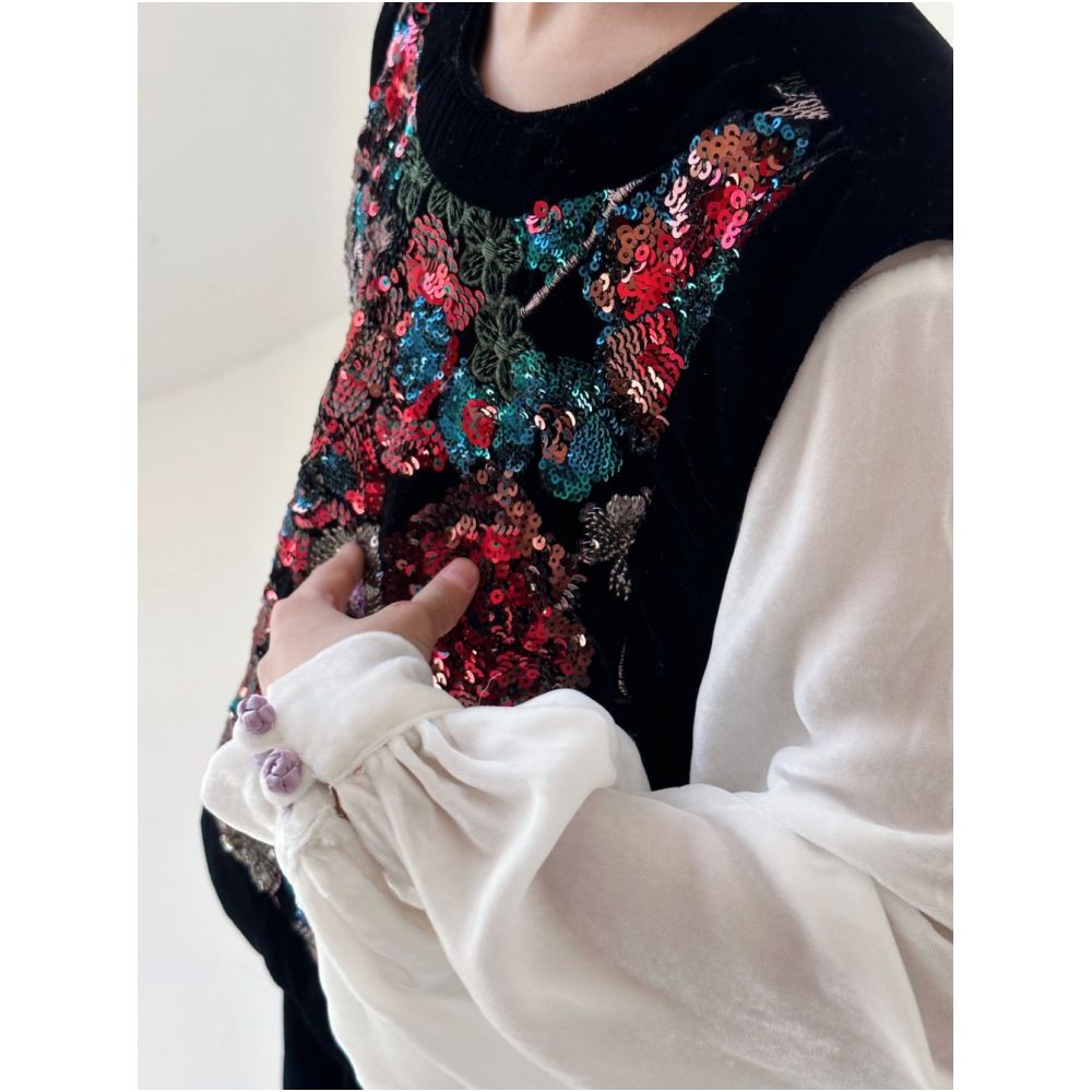 ASAYAKIDS260 – Midnight Bloom Oriental Layer Set 🌸🖤